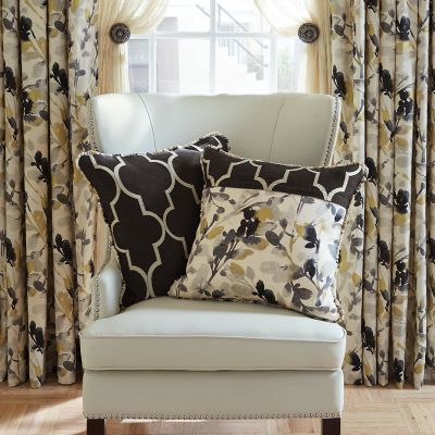 Reversible Pillow with Small Gathered Welt Edge & Color Blocked Back