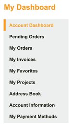 My Account Dashboard