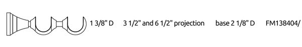 Double Turned Bracket Dimensions