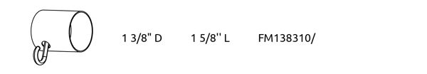Finial Wall Mount Adaptor Dimensions