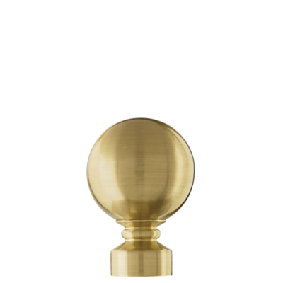 1 1/8" Ball Finial, Brushed Brass Rowley