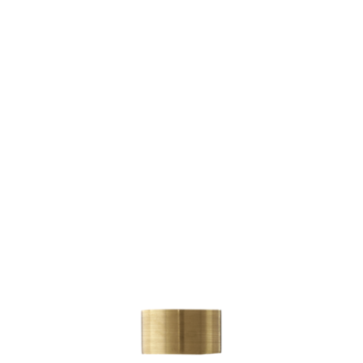 1 1/8" Plain End Cap Finial, Brushed Brass