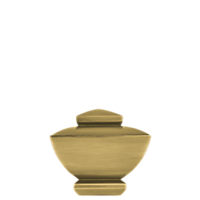 1 1/8" Square Finial, Brushed Brass