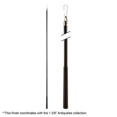 Metal Baton with Steel Clip 48" /SK AriA Metal Hardware