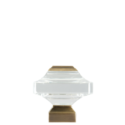 1 1/8" Beveled Glass Square /AB