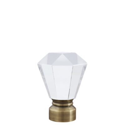 1 1/8" Deco Glass Trumpet /AB