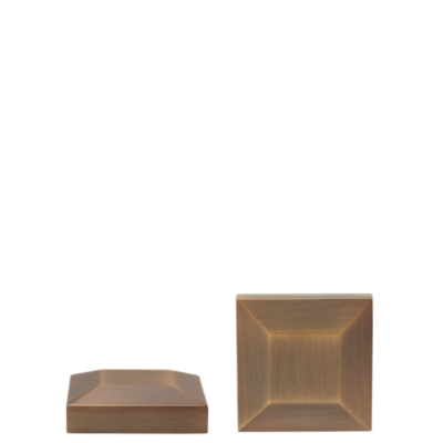 1 1/8" Beveled Square End Cap /BZ