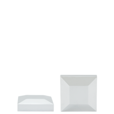 1 1/8" Beveled Square End Cap /CH