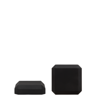 1 1/8" Faceted Square End Cap /MK