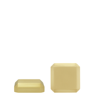 1 1/8" Faceted Square End Cap /SG