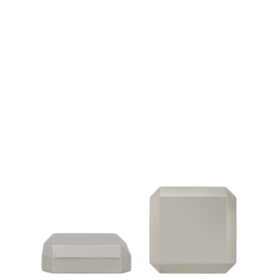 1 1/8" Faceted Square End Cap /SN