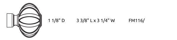 AriA Metal Hardware Birdcage Finial