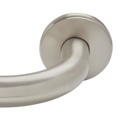 1 1/8" French Return with Beveled Round Mounting Plate /BN
