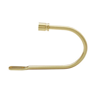 1 1/8" Cylinder Holdback, Brushed Brass
