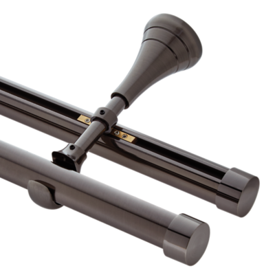 1 1/8" Mixed Double Rod Kit | Wall Mount 6' /BBN