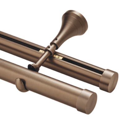 1 3/8" Mixed Double Rod Kit | Wall Mount 6' /BZ