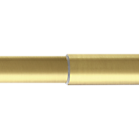 1 1/8" Telescoping Pole, Brushed Brass