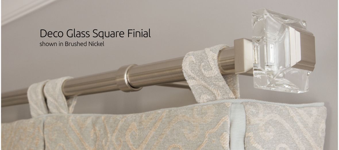 Deco Glass Square Finial