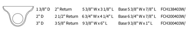 Ceiling Bracket Dimensions
