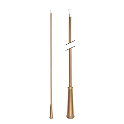 48" Baton with Steel Clip /GLD