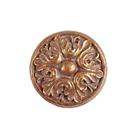 Acanthus Button Embellishment /TAG, Pin-on Clasp