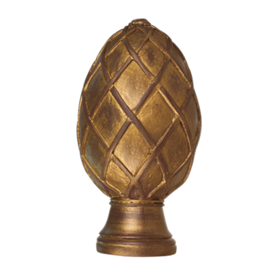 3" Basket Weave Egg Finial /AG