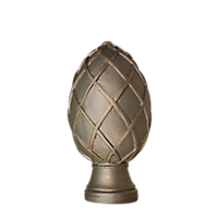 1 3/8" Basket Weave Egg Finial /AP