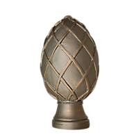 2" Basket Weave Egg Finial /AP