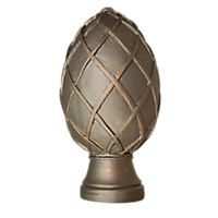 3" Basket Weave Egg Finial /AP