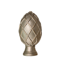 1 3/8" Basket Weave Egg Finial /AS