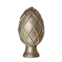 2" Basket Weave Egg Finial /AS