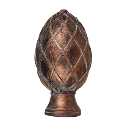 3" Basket Weave Egg Finial /CP