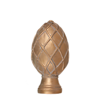 1 3/8" Basket Weave Egg Finial /GLD