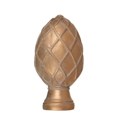 2" Basket Weave Egg Finial /GLD