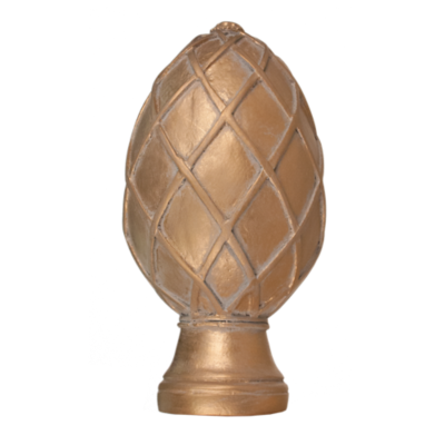 3" Basket Weave Egg Finial /GLD