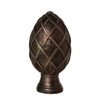 2" Basket Weave Egg Finial /IC