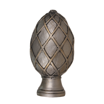 2" Basket Weave Egg Finial /MS