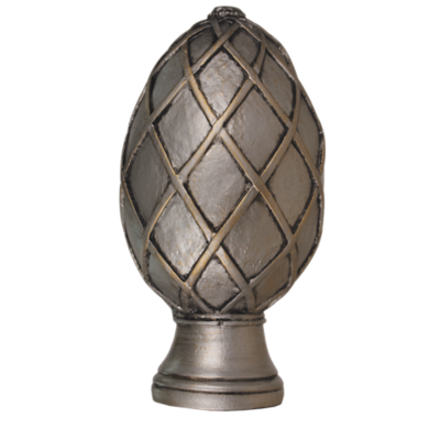 3" Basket Weave Egg Finial /MS