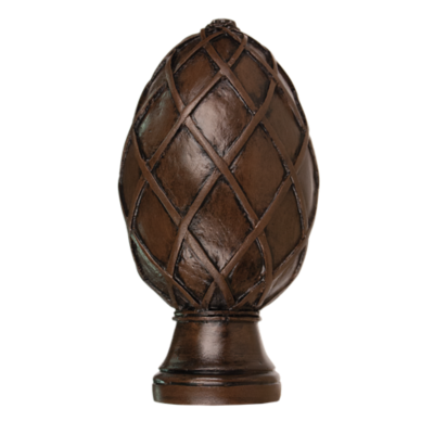 3" Basket Weave Egg Finial /OWD