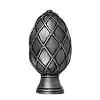 2" Basket Weave Egg Finial /PT