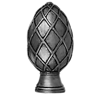 3" Basket Weave Egg Finial /PT