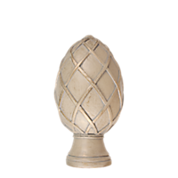 1 3/8" Basket Weave Egg Finial /STG