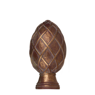 1 3/8" Basket Weave Egg Finial /TAG