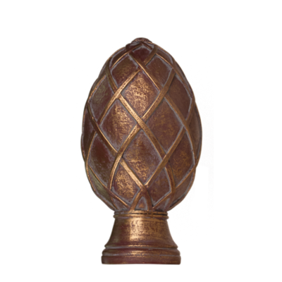 2" Basket Weave Egg Finial /TAG