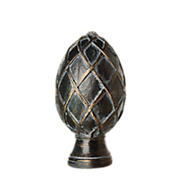1 3/8" Basket Weave Egg Finial /WB