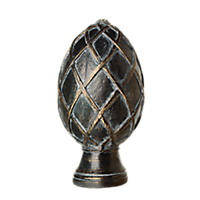2" Basket Weave Egg Finial /WB