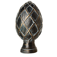 3" Basket Weave Egg Finial /WB
