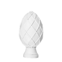 1 3/8" Basket Weave Egg Finial /WH