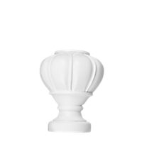 2" Crown Finial /WH