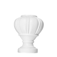 3" Crown Finial /WH